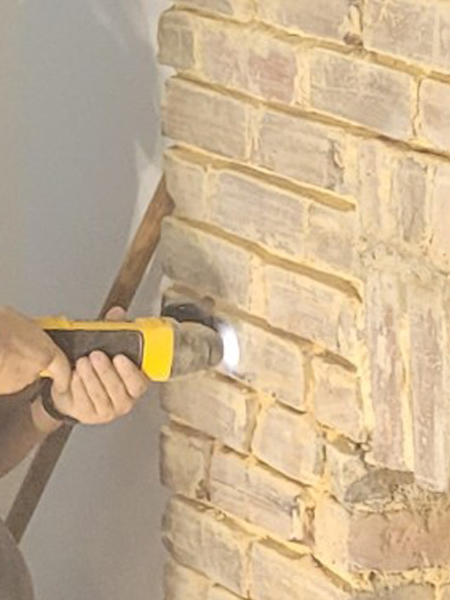 grinding brick masonry