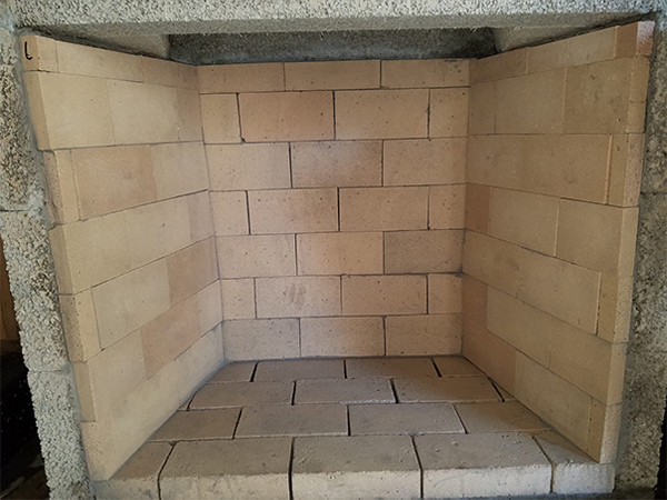 close up of isokern fireplace