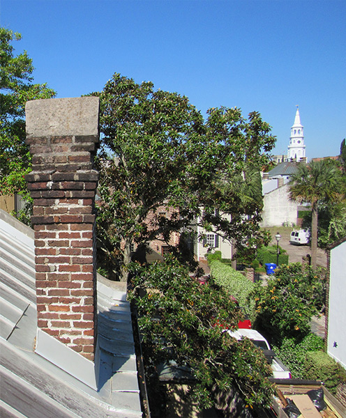 chimney in downtown charleston